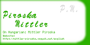 piroska mittler business card